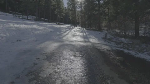 Icy path uphill 3 Video stock 230124244