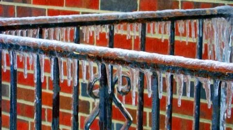 Icy Railing Stock Photos