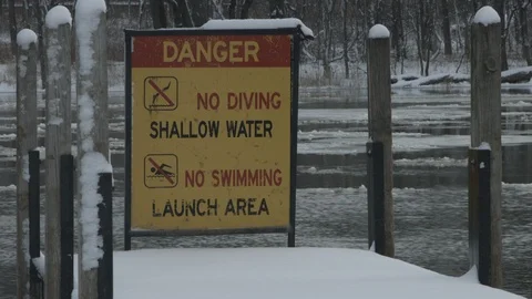 Icy river 2 Stock Footage 92691353