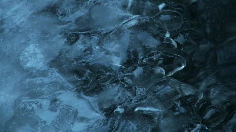 Icy River -4- Stock Footage 319391
