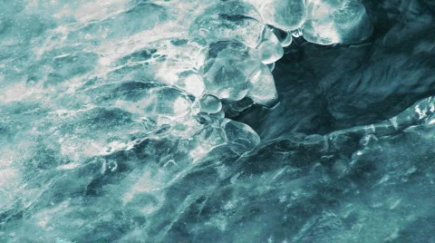 Icy River -6- Stock Footage 319395
