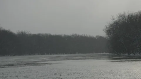 Icy river 7 Stock Footage 92691466