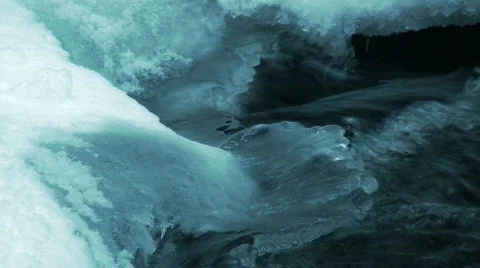 Icy River -8- Stock Footage 319384