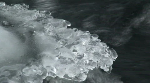 Icy River -9- Stock Footage 318991
