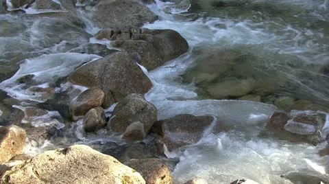 Icy River Stock Footage 15299332