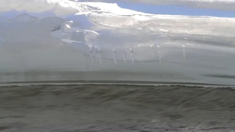 Icy River Stock Footage 79576622