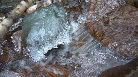 Icy river Video stock 168019075