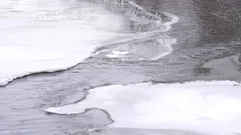 Icy river melt 스톡 동영상 85992752