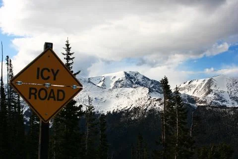 "Icy Road" 스톡 사진