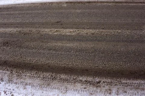 Icy road in winter Stock Photos