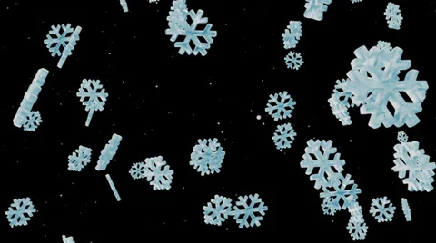 Icy Snowflakes Stock Footage 33268401