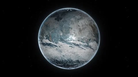 Icy Snowy Exoplanet Seamless Loop Stock-Footage 287464820