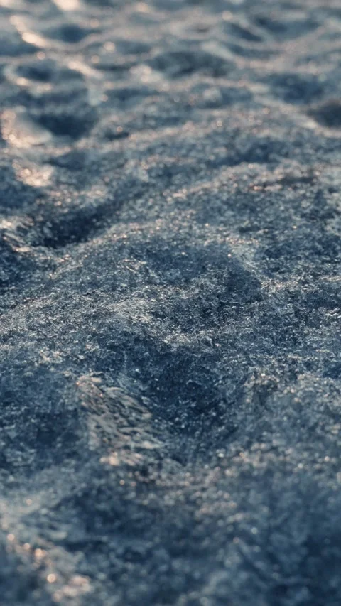 The icy surface. The structure and texture of ice. Ice crystals. Stock Footage 318205465
