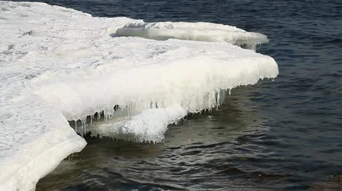 Icy water 001 Stock Footage 10854597