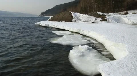 Icy water 012 Stock Footage 10854685