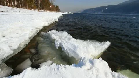 Icy water 013 Stock Footage 10854676