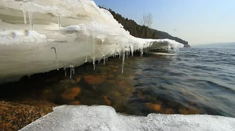 Icy water 016 Stock Footage 10857327