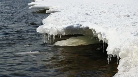 Icy water 017 Stock Footage 10857374