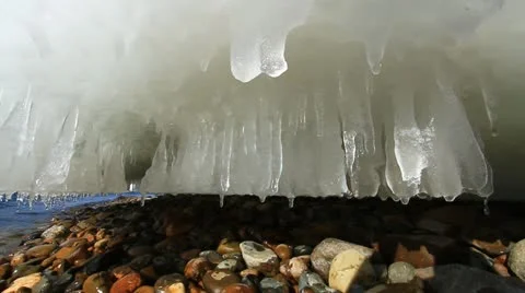 Icy water 026 Stock Footage 10857372