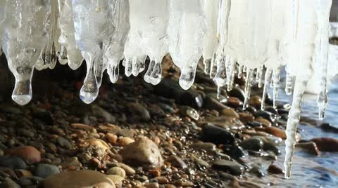 Icy water 032 Stock Footage 10857392