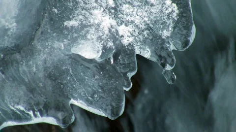 Icy waterfall Video stock 652909