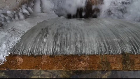 Icy waterfall Stock Footage 2205584