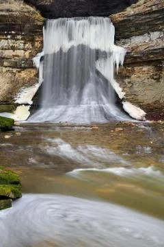 Icy Waterfall Stock Photos