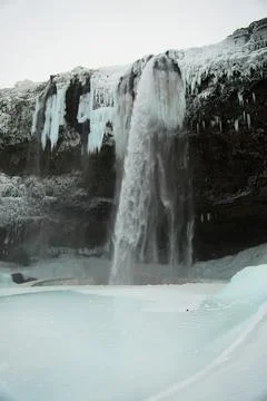 Icy Waterfall Stock Photos