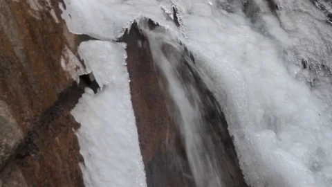 Icy Waterfall - tight shot Vídeo Stock 73660232