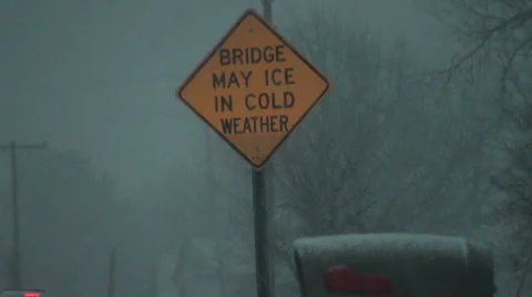 Icy Weather Stock Footage 54754937