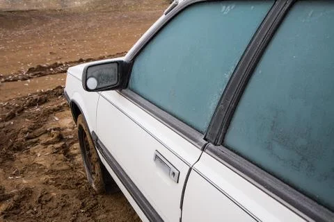 Icy window Stock Photos