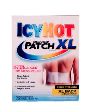 Icyhot medicated patch Stock Photos