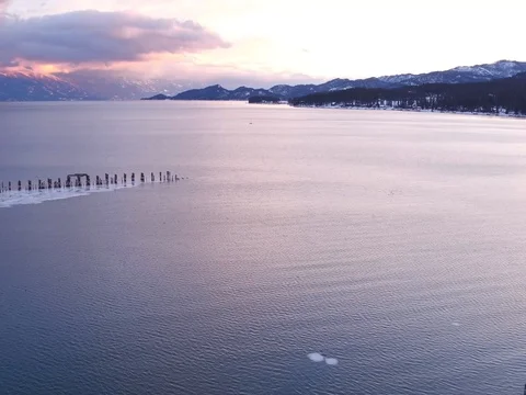 IcyLake5 PullBack 3K@23.976 Stock Footage 74027918