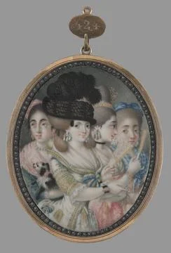 ï»¿Cztery postacie kobiece. Heinsius, Johann Julius (1740-1812), author Co Stock Photos