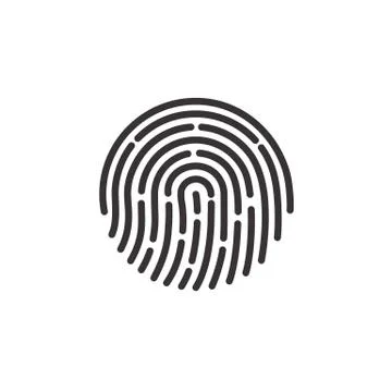 ID app icon. Fingerprint vector illustration on white isolated background. Stock Illustration