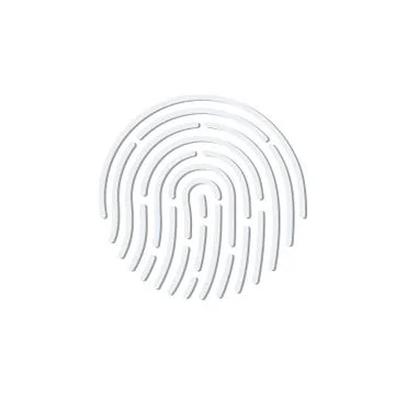 ID app icon. Fingerprint vector illustration on white isolated background. Stock Illustration