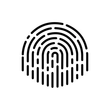 ID app icon. Fingerprint vector illustration in a flat style. 库存插图