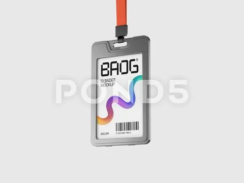 ID Badge Holder Mockup PSD Template