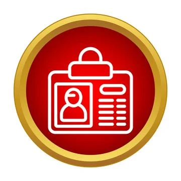 Id badge icon representing security and identification Stock Illustration