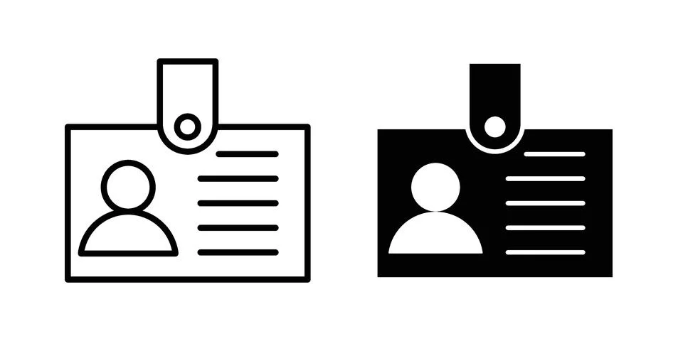 ID badge icon vector design illustrations Stock Illustration