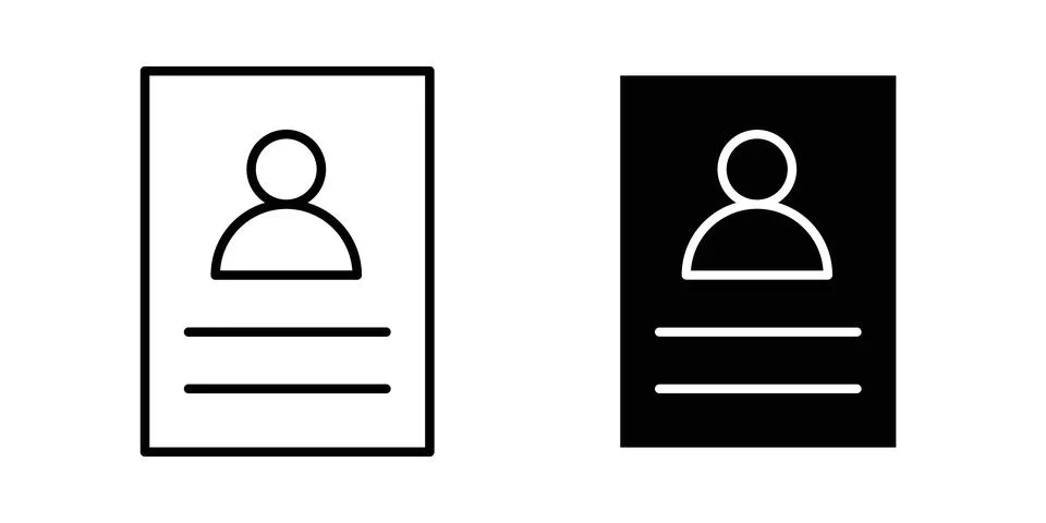 ID badge icon vector editable eps10 Stock Illustration