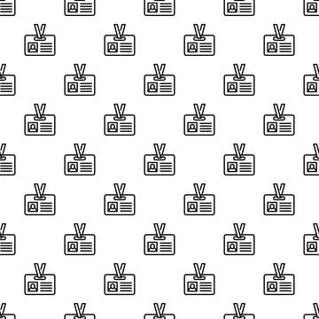 Id badge pattern seamless vector Stock Illustration