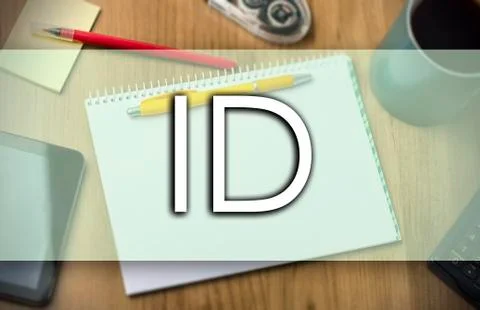 ID -  business concept with text Illustration