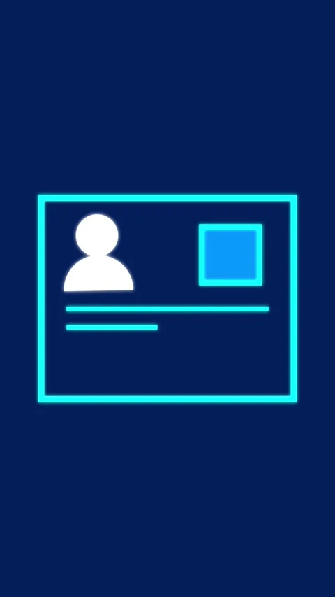 Id card animation on blue background id card footage for business and educa.. Stock Footage 339215273