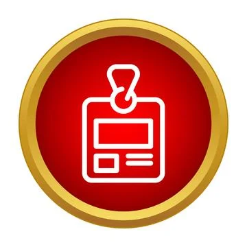 Id card badge icon representing access and security 스톡 일러스트