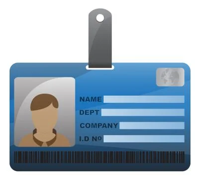ID Card With Boy Stock Illustration
