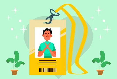 Id Card Concept Illustration Vector Style Illustration Stock Illustration