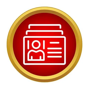 Id card credentials user profile personal information icon Stock Illustration