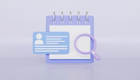 ID Card document file with calendar Illustrazione stock