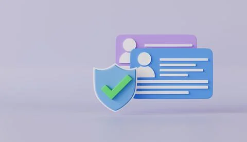 ID Card document file with shield Illustrazione stock